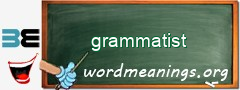 WordMeaning blackboard for grammatist